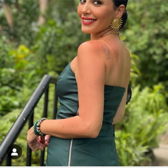 ZARA TOPSTITCHED DRESS - Picture 5 of 9